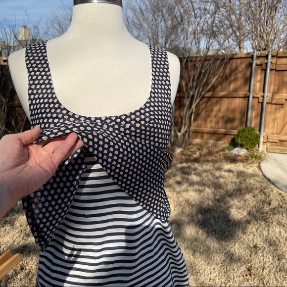 💖 Anthropologie Meadow Rue Throughway Polka Dot Striped Tank - Picture 6 of 14